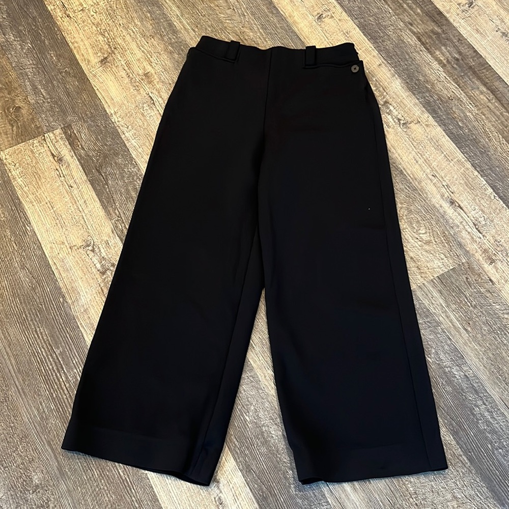 The Row Black High Rise Wide Leg Trousers Womens Size 8 Designer